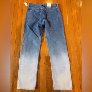 New NWT $90 Gap Faded High Rise 90s Straight Blue Denim Jeans Sz 28 / 6